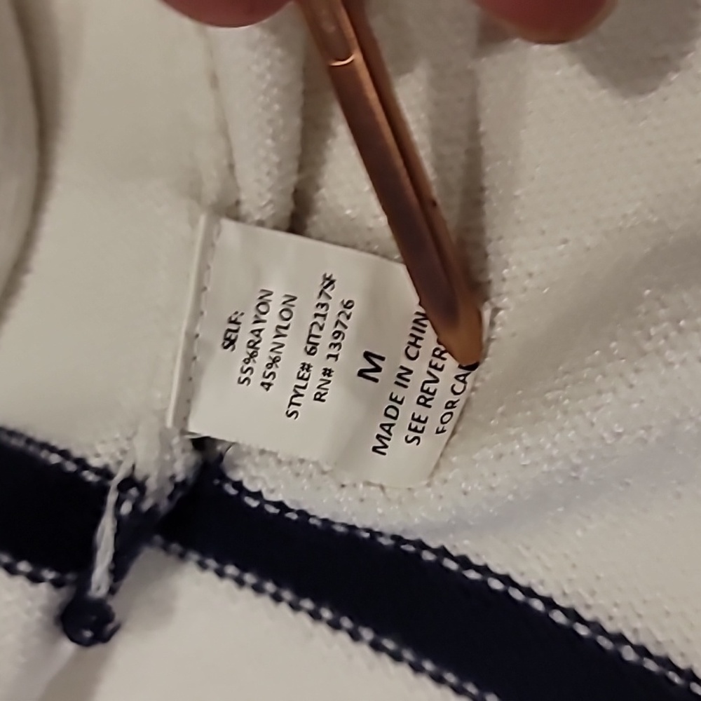 Honey Punch Navy and White Striped Cardigan - Picture 6 of 8
